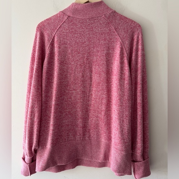 Maeve Anthropologie Marled Laney Pink Soft Mock Cowl Neck Sweater 1X - Picture 5 of 8